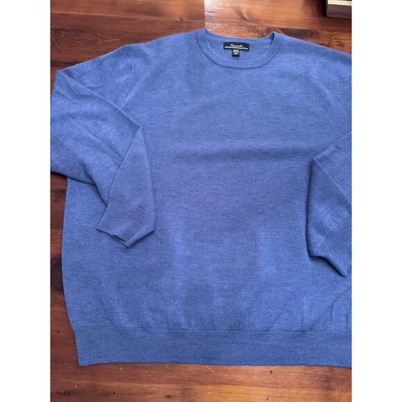 Façonnable Men's Crewneck Sweater Size XXL Knitwear 100% Merino Wool Blue - Picture 6 of 12